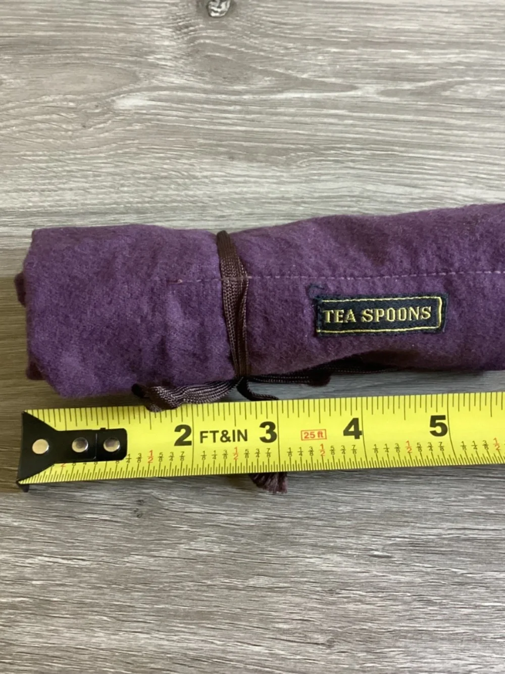 Vtg silver-plated Tea Spoons Set Cloth Roll Sheffield England 7 Ps Set Rustless